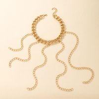 Fashion Alloy Tassel Chain Necklace Personality Geometric Single Layer Clavicle Chain main image 3