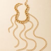 Fashion Alloy Tassel Chain Necklace Personality Geometric Single Layer Clavicle Chain main image 5