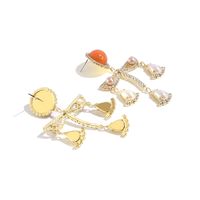 Boucles D&#39;oreilles En Perles Incrustées À La Mode Avec Pendentif Goutte Classique Baroque Géométrique main image 4