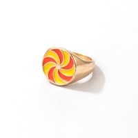 European American Popular Drop Oil Ring Candy Color Love Big Simple Ring sku image 1