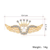 European And American Retro Angel Wings Crown Brooch Alloy Full Diamond Clothing Brooch main image 3
