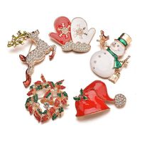 European And American New Christmas Ornaments Santa Claus Snowman Brooch Female main image 1