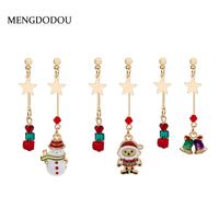 New Christmas Series Tassel Metal Boots Old Man Pendant Christmas Earrings main image 3