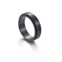 Simple Glossy Titanium Steel Decompression Rotating Ring sku image 7
