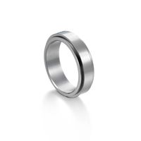 Simple Glossy Titanium Steel Decompression Rotating Ring sku image 17