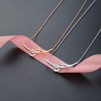 Fresh Creative Zircon Pendant Korean Fashion Clavicle Chain Necklace main image 5