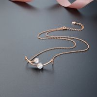 Fresh Creative Zircon Pendant Korean Fashion Clavicle Chain Necklace main image 1
