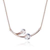 Fresh Creative Zircon Pendant Korean Fashion Clavicle Chain Necklace main image 6