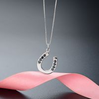 S925 Sterling Silver Fashion U-shaped Letter Necklace Korean Pendant Clavicle Chain main image 5