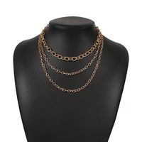 Hip Hop Punk Style Personality Multi-layer Necklace sku image 1