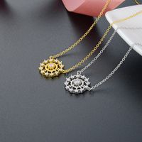 S925 Sterling Silver Personalized New Diamond Clavicle Chain Zircon Pendant Necklace main image 4