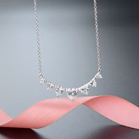 S925 Sterling Silver Female Fashion Diamond Clavicle Zircon Pendant Necklace main image 3