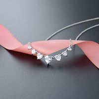 S925 Sterling Silver Female Fashion Diamond Clavicle Zircon Pendant Necklace main image 4