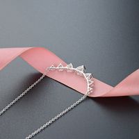S925 Sterling Silver Female Fashion Diamond Clavicle Zircon Pendant Necklace main image 5