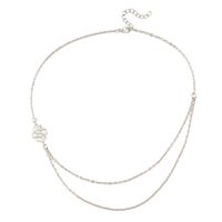 Simple Fashion Female Hollow Auspicious Double-layer Clavicle Chain Necklace main image 6