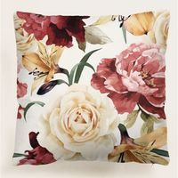 Flower Printed Linen Pillowcase sku image 2
