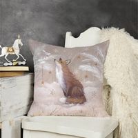 Animal And Snow Landscape Linen Print Pillowcase main image 15