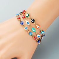 L'europe Et Les États-unis Démon Oeil Bracelet Mauvais Oeil Bracelet Cuivre Goutte À Goutte Huile Bracelet main image 1