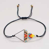 Ethnic Style Beads Hand-woven Triangle Geometry Bracelet main image 4