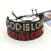 Punk Style Jewelry Hand-woven Letters Stacking Bracelet main image 1