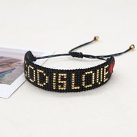 Bracelet Empilable De Lettres Tissées À La Main De Bijoux De Style Punk main image 4