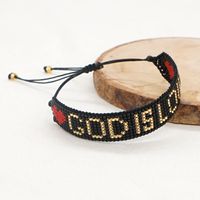 Punk Style Jewelry Hand-woven Letters Stacking Bracelet main image 5