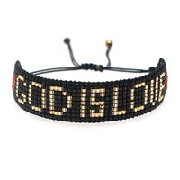 Punk Style Jewelry Hand-woven Letters Stacking Bracelet main image 6