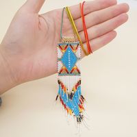 Bohemian Ethnic Miyuki Rice Beads Hand-woven Classical Long Tassels Necklace main image 1
