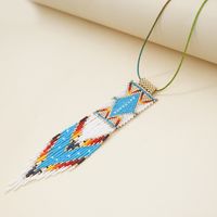 Bohemian Ethnic Miyuki Rice Beads Hand-woven Classical Long Tassels Necklace main image 5