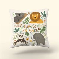 Cute Animal Print Peach Skin Pillowcase sku image 2