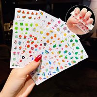 Children's Nail Stickers Baby Nail Stickers Cartoon Fruit Animal Waterproof Sticker Painting main image 5