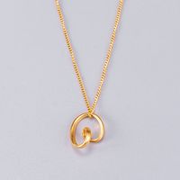 Fashion Golden Twisted Wire Necklace Simple Long Sweater Chain Titanium Steel Necklace main image 3