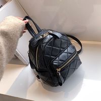 Lingge New Winter Fashion Solid Color Backpack Short-distance Travel Bag One-shoulder Hand Carry main image 3