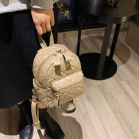 Lingge New Winter Fashion Solid Color Backpack Short-distance Travel Bag One-shoulder Hand Carry main image 4