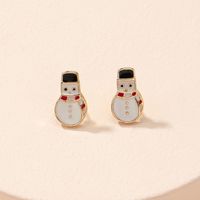 Cute Cartoon Christmas Snowman Earrings main image 4
