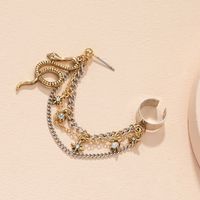 New Snake Earrings Hip-hop Chain Integrated Ear Bone Clip main image 3