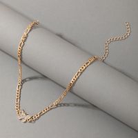 Fashion Simple Necklace Diamond Butterfly Single Layer Clavicle Chain Metal Chain Necklace main image 4