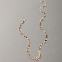 Fashion Simple Necklace Diamond Butterfly Single Layer Clavicle Chain Metal Chain Necklace main image 5