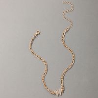 Mode Einfache Halskette Diamant Schmetterling Einschichtige Schlüsselbeinkette Metallkettenhalskette main image 5