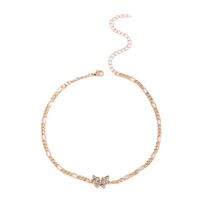 Fashion Simple Necklace Diamond Butterfly Single Layer Clavicle Chain Metal Chain Necklace main image 6
