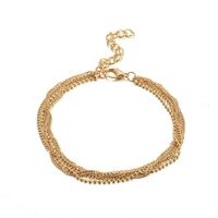 New Fashion Natural Simple Chain Round Beads Multi-layer Alloy Anklet Foot Ornaments main image 6
