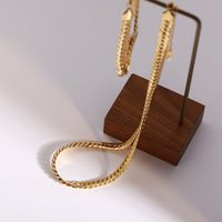 Fashion Geometric Titanium Steel Necklace Flat Snake Chain Necklace main image 4