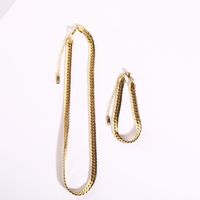 Fashion Geometric Titanium Steel Necklace Flat Snake Chain Necklace main image 6