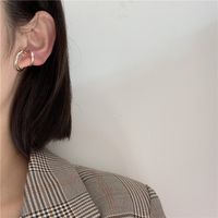 Korean Simple Without Piercing Ear Buckle Double Ring Ear Clip Ear Bone Clip main image 3