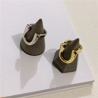 New Non-pierced Double-ring Metal Personality Ear Buckle Ear Clip main image 4