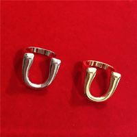 New Non-pierced Double-ring Metal Personality Ear Buckle Ear Clip main image 6