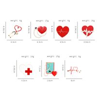 Trend Stethoscope Medical Series Brooch Creative Stethoscope Electrocardiogram Doctor Shape Paint Badge main image 5