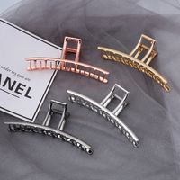 European And American Simple One-line Large Catch Clip Korean Back Of The Head Hairpin main image 1