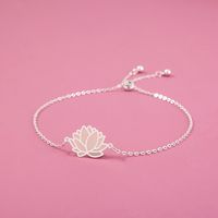 Nouvelle Mode Bracelet De Lotus En Métal Simple Bracelet De Cheville Accessoires Lumineux Créatifs En Gros main image 9