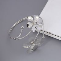 Fashion New Jewelry Bracelet Exaggerated Metal Flower Arm Ring Diamond Open Arm Bracelet main image 5